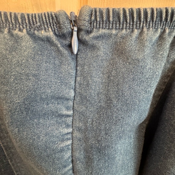 NWT Blue Denim Bodysuit with Beaded Detail - Picture 7 of 8